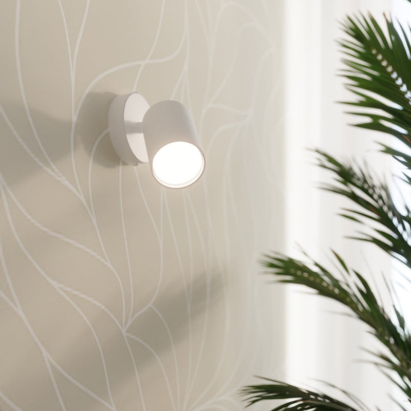 Moderne Led Wandleuchte Lemmi 1 Weiß Metall Design-Leuchtezauber