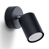 Wandleuchte Lemmi 1 Schwarz Zylinderförmige Schwarze Wandlampe – Klar & Modern-Leuchtezauber
