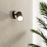 Wandleuchte Lemmi 1 Schwarz Zylinderförmige Schwarze Wandlampe – Klar & Modern-Leuchtezauber