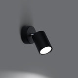 Wandleuchte Lemmi 1 Schwarz Zylinderförmige Schwarze Wandlampe – Klar & Modern-Leuchtezauber