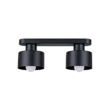 Deckenleuchte Savar 2 Schwarz Minimalistische 2-Flammige Deckenleuchte In Schwarz-Leuchtezauber