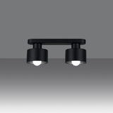 Deckenleuchte Savar 2 Schwarz Minimalistische 2-Flammige Deckenleuchte In Schwarz-Leuchtezauber