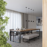 Deckenleuchte Savar 3 Schwarz Elegante 3-Flammige Lampe Mit Schwarzen Zylindern-Leuchtezauber