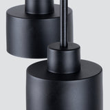 Deckenleuchte Savar 3 Schwarz Elegante 3-Flammige Lampe Mit Schwarzen Zylindern-Leuchtezauber