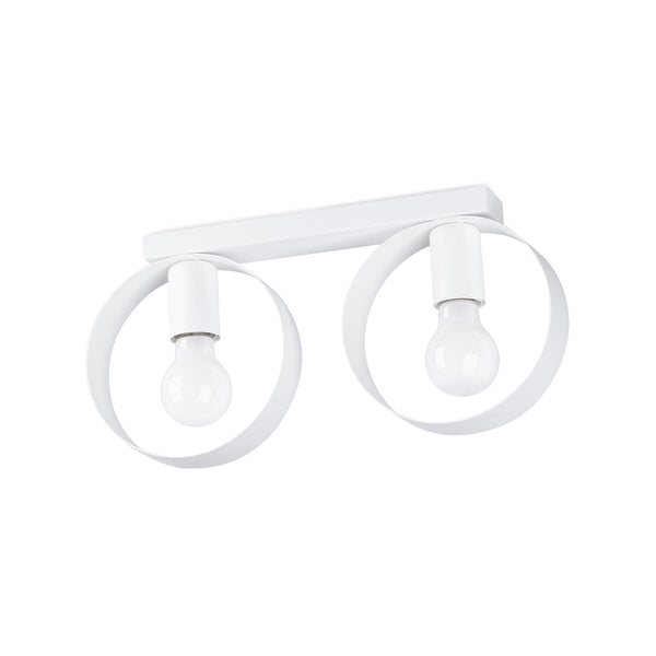 Deckenleuchte Titran 2 Weiß Stilvolle 2-Flammige Deckenleuchte In Mattem Weiß-Leuchtezauber