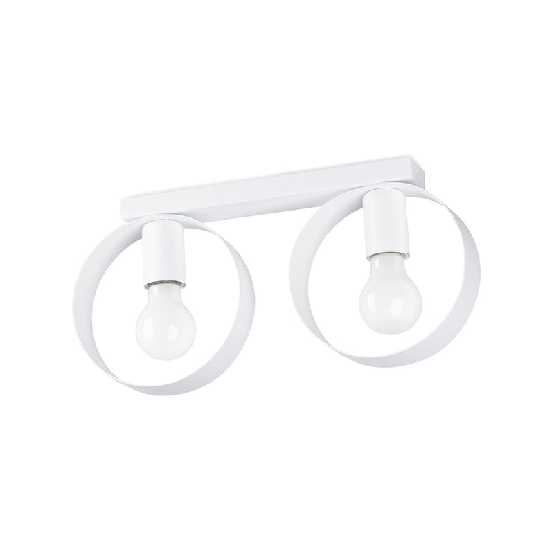 Deckenleuchte Titran 2 Weiß Stilvolle 2-Flammige Deckenleuchte In Mattem Weiß-Leuchtezauber