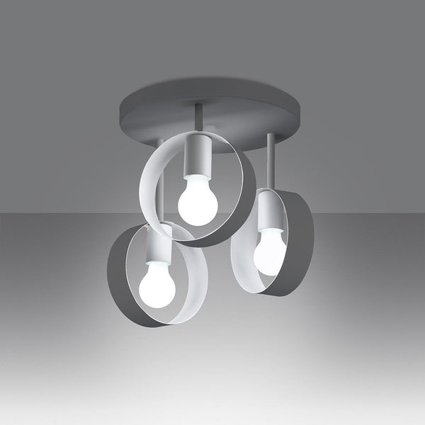 Deckenleuchte Titran 3 Weiß Moderne 3-Flammige Lampe Mit Zylindrischem Design-Leuchtezauber