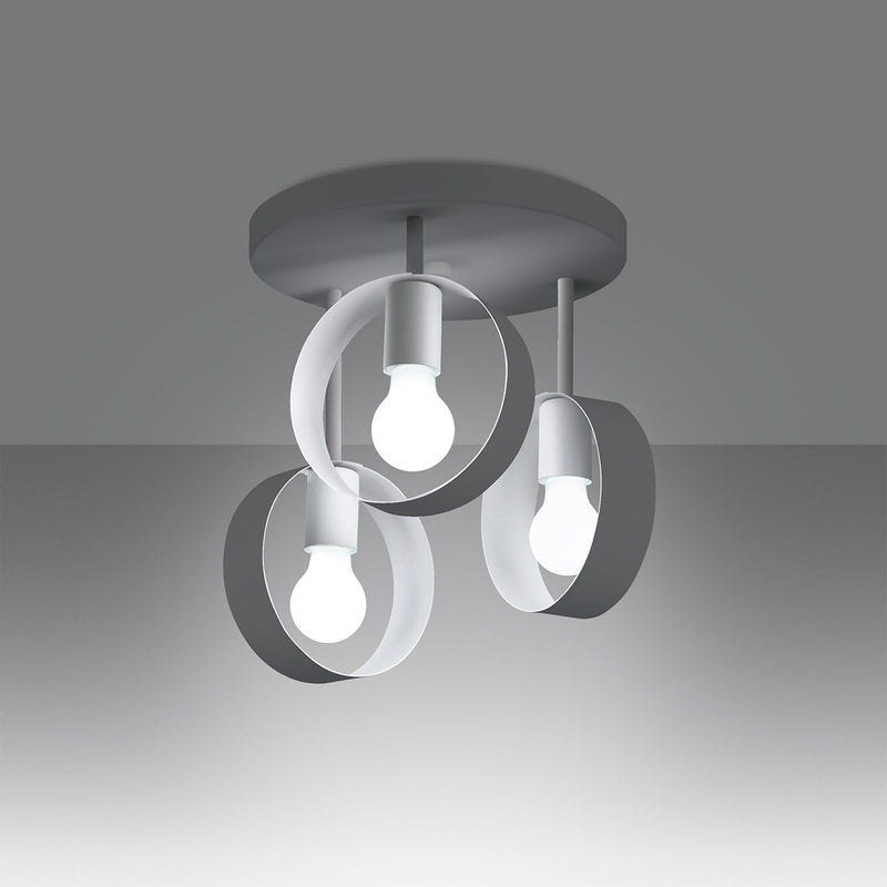 Deckenleuchte Titran 3 Weiß Moderne 3-Flammige Lampe Mit Zylindrischem Design-Leuchtezauber