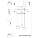 Hängeleuchte Titran 3-flammig Weiß – Klar & Zeitlos-Leuchtezauber