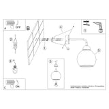 Led Wandleuchte Lagos 2 Schwarz Modernes Metall Design-Leuchtezauber