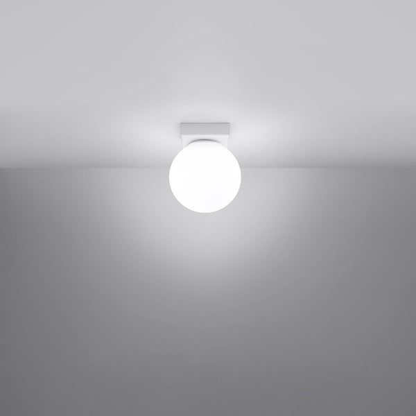 Deckenleuchte Yoli 1 Weiß Kompakte 1-Flammige Leuchte In Zeitlosem Design-Leuchtezauber