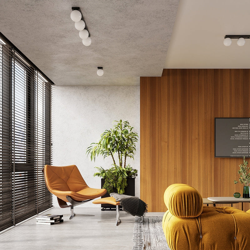 Deckenleuchte Yoli 2 Schwarz Kompakte 2-Flammige Deckenleuchte Für Flur Oder Büro-Leuchtezauber