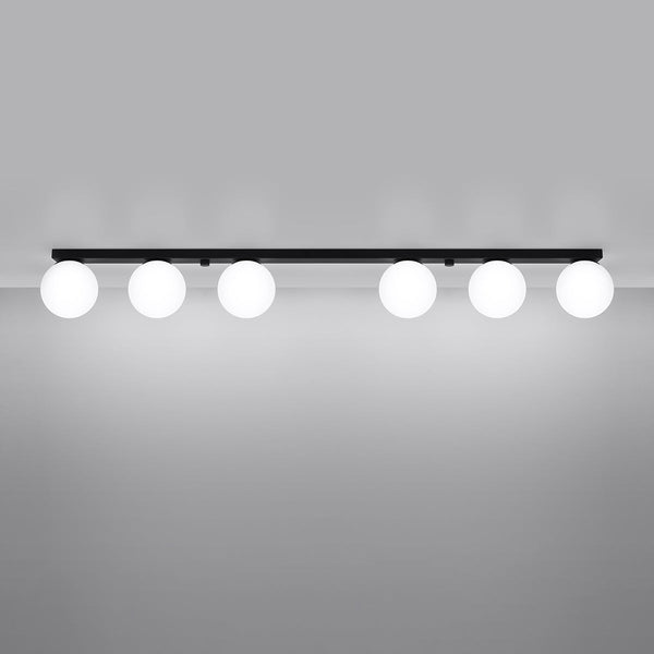 Deckenleuchte Yoli 6 Schwarz Große 6-Flammige Deckenlampe Mit Spot-Optik-Leuchtezauber