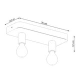 Deckenleuchte Tavo 2 Schlichte 2-Flammige Deckenleuchte Mit Mattem Weiß-Finish-Leuchtezauber