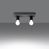 Deckenleuchte Tavo 2 Schlichte 2-Flammige Deckenleuchte Mit Mattem Weiß-Finish-Leuchtezauber