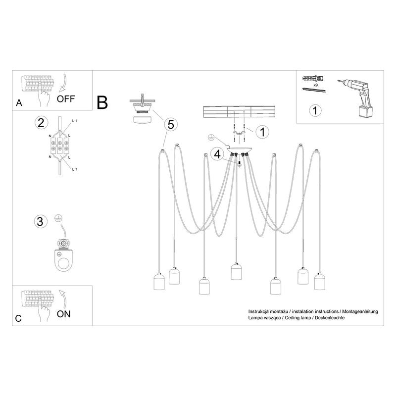 Kronleuchter Neso 7-flammig – Modern & Ausdrucksstark-Leuchtezauber