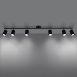 Deckenleuchte Lemmi 6L Schwarz Stilvolle 6-Flammige Deckenleuchte In Schwarz-Leuchtezauber