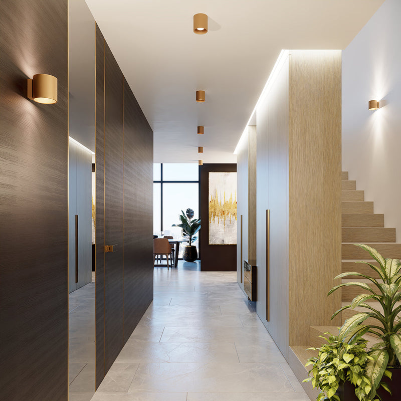 Deckenleuchte Orbis 1 Golden Kompakte Spotlampe In Glänzendem Gold-Leuchtezauber