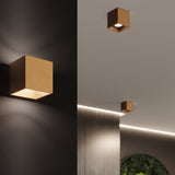 Wandleuchten Quad 1 Golden Moderne Goldene Wandleuchte – Eckig & Edel-Leuchtezauber