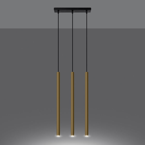 Pendelleuchte PASTELO 3-flammig Gold – Modernes Design-Leuchtezauber