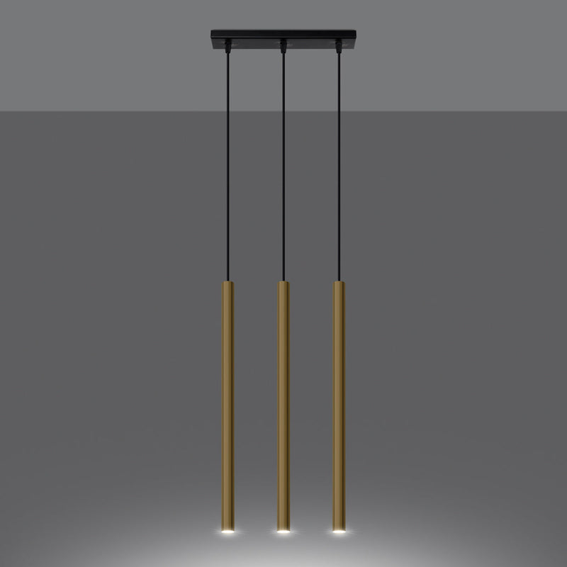 Pendelleuchte PASTELO 3-flammig Gold – Modernes Design-Leuchtezauber