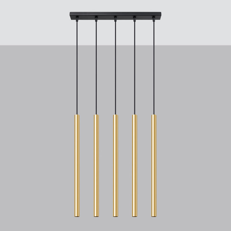 Pendelleuchte PASTELO 5-flammig Gold – Modernes Design-Leuchtezauber