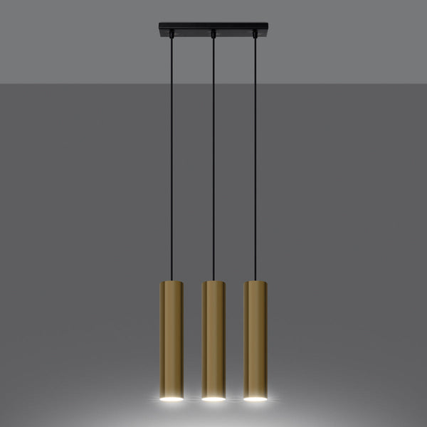 Pendelleuchte LAGOS 3-flammig Glanzgold – Modernes Design-Leuchtezauber