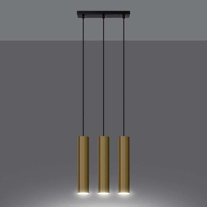 Pendelleuchte LAGOS 3-flammig Glanzgold – Modernes Design-Leuchtezauber