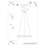 Kronleuchter YOLI 3-flammig Schwarz – Modernes Design-Leuchtezauber