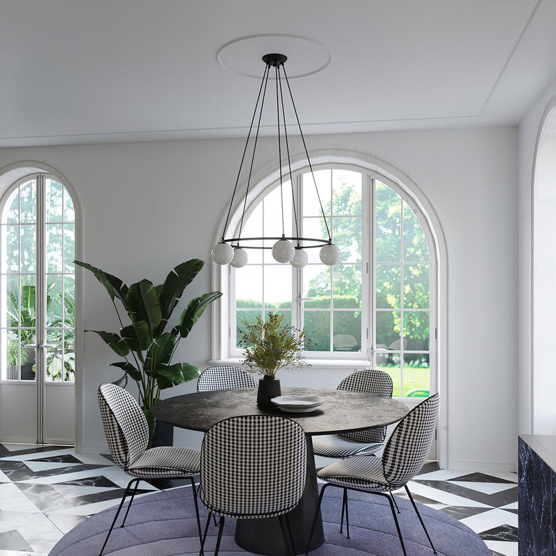 Kronleuchter YOLI 3-flammig Schwarz – Modernes Design-Leuchtezauber