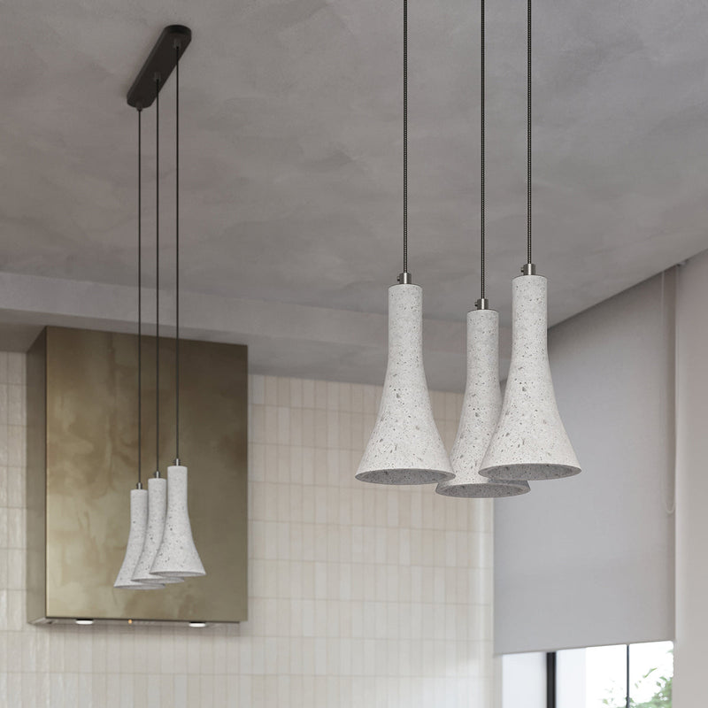 Pendelleuchte Rea 3-flammig L Beton – Betonoptik & Stil vereint-Leuchtezauber