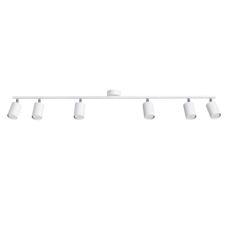 Deckenleuchte Lemmi 6L Weiß Moderne 6-Flammige Lampe Mit Weißen Schirmen-Leuchtezauber