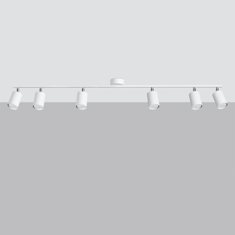 Deckenleuchte Lemmi 6L Weiß Moderne 6-Flammige Lampe Mit Weißen Schirmen-Leuchtezauber