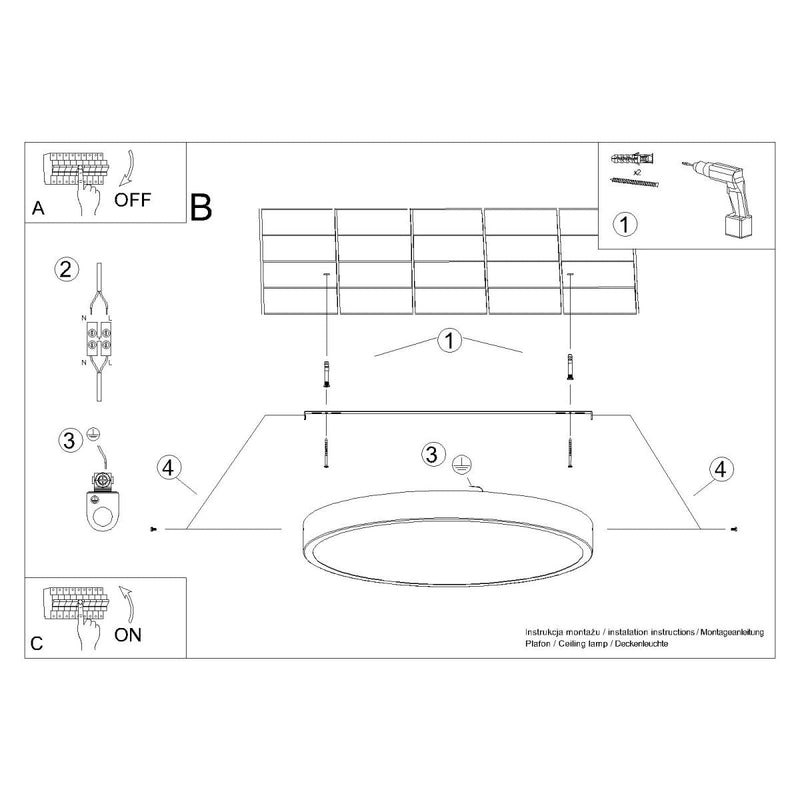 Plafond Onyx 30 Schwarz Led Minimalistische 30 Cm Led-Lampe In Schwarz-Leuchtezauber