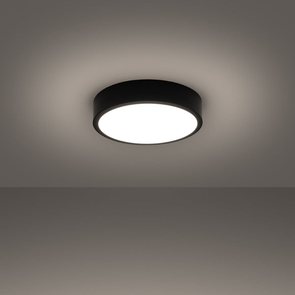 Plafond Onyx 30 Schwarz Led Minimalistische 30 Cm Led-Lampe In Schwarz-Leuchtezauber