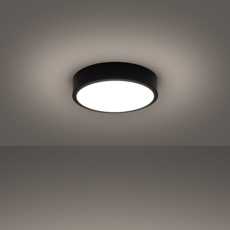 Plafond Onyx 30 Schwarz Led Minimalistische 30 Cm Led-Lampe In Schwarz-Leuchtezauber