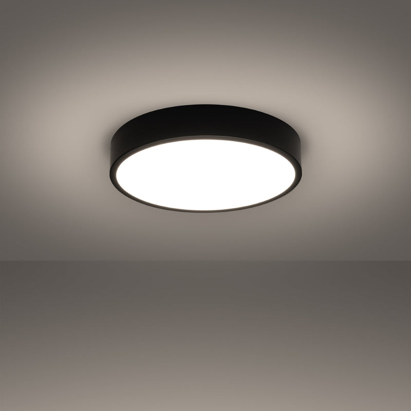 Plafond Onyx 40 Schwarz Led Stilvolle Schwarze Deckenlampe Mit 3000K Licht-Leuchtezauber
