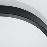 Plafond Onyx 50 Schwarz Led Flache Runde Deckenleuchte Mit Schwarzem Rahmen-Leuchtezauber