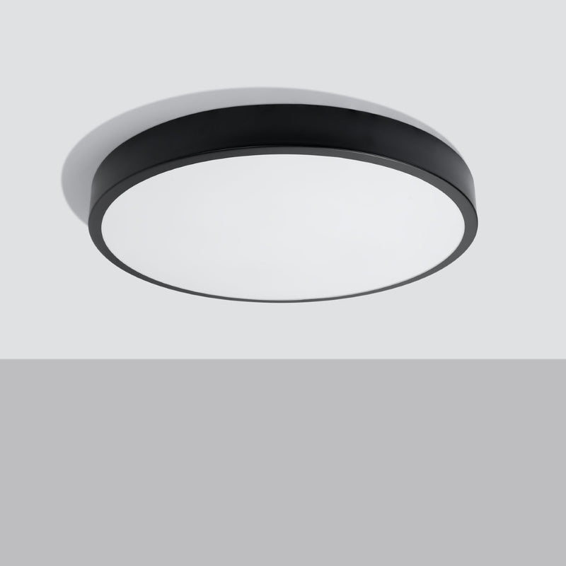 Plafond Onyx 60 Schwarz Led Große Runde Led-Deckenlampe In Schwarz-Leuchtezauber