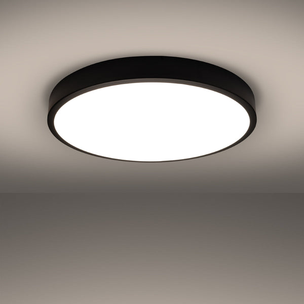 Plafond Onyx 60 Schwarz Led Große Runde Led-Deckenlampe In Schwarz-Leuchtezauber