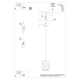 Pendelleuchte GOBI Keramik Weiß – Kubistisches Design-Leuchtezauber