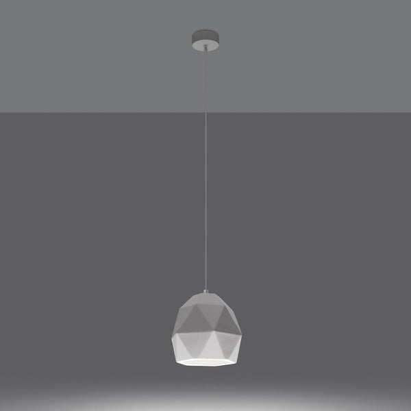 Pendelleuchte MINT Keramik Weiß – Kubistisches Design-Leuchtezauber