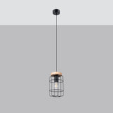 Pendelleuchte Gotto 1-flammig – Modernes Holz-Metall Design-Leuchtezauber