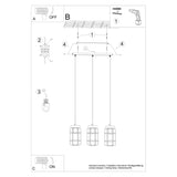 Pendelleuchte Gotto 3-flammig – Skandi Design mit Holzakzent-Leuchtezauber