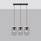 Pendelleuchte Gotto 3-flammig – Skandi Design mit Holzakzent-Leuchtezauber