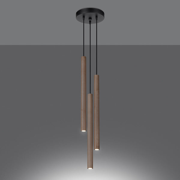 Pendelleuchte Pastelo 3-flammig P Holz – Skandinavischer Stil-Leuchtezauber