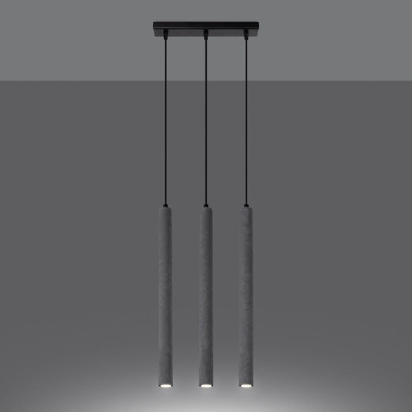 Pendelleuchte Pastelo 3-flammig L Beton – Modern mit Charakter-Leuchtezauber