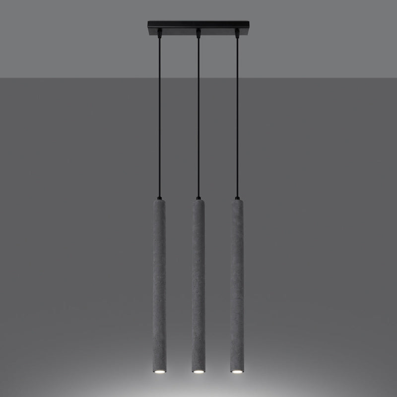 Pendelleuchte Pastelo 3-flammig L Beton – Modern mit Charakter-Leuchtezauber