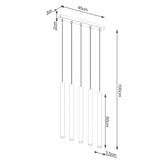 Pendelleuchte Pastelo 5-flammig L Beton – Beton trifft Design-Leuchtezauber