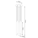 Pendelleuchte Pastelo 5-flammig P Beton – Industrial & Modern-Leuchtezauber